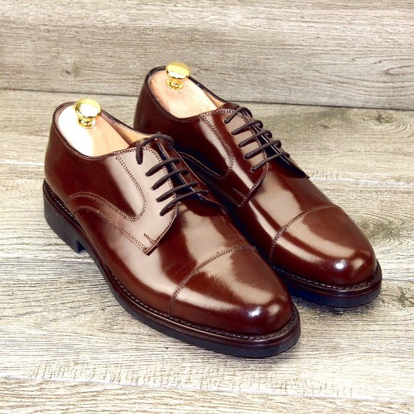 *NEW* $779 Caporicci Abrasivato 9 M Italian Patent Calfskin Tuxedo * new Trees main image 6